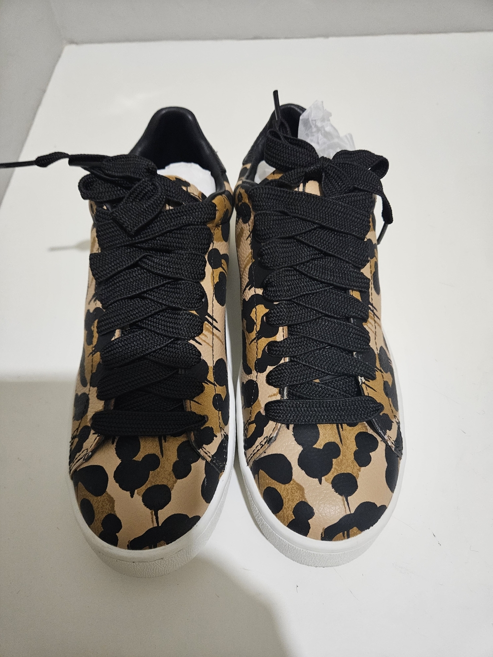 Coach Women’s Leopard-Print Leather Sneakers - Black & Tan